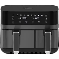 ProfiCook PC-FR 1295 H Varmluftsfritös 9 l 2700 W 2 separata temperaturkontroller Svart, Inox
