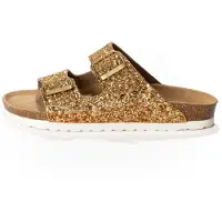 Bayton Pantolette 'Athena' guld / vit