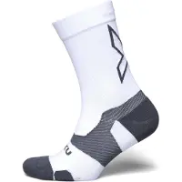 2XU Vectr Light Cushion Crew Sock White/Grey