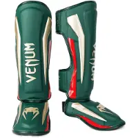 Venum Elite Shin Guards Green