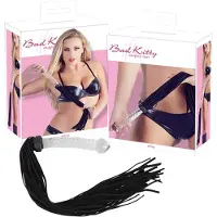 Bad Kitty - piska med glasdildo - svart transparent
