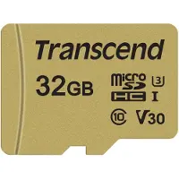 Transcend Premium 500S microSDHC-Kort 32 GB Class 10, UHS-I, UHS-Class 3, v30 Video Speed Class inkl. SD-adapter