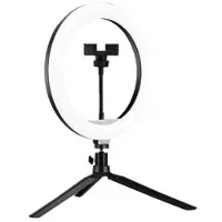 Mtp Products A26 Desktop 10 LED Selfie Ring Light Tripod Stand Telefon Clip Mount Vlogging Video Light Live Broadcast Kit