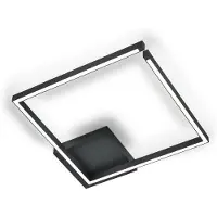 Knapstein LED taklampa Yoko-Q500, dimbar, Svart, Vardagsrum / matsal, Metall, Modern, LED-taklampa