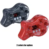 TOMTOP JMS summina PockRock Bärbar Gitarr Multi-effekter Processor Effektpedal 15 effekttyper 40 trummor EU Plug röd