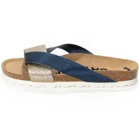 Bayton Pantolette 'Mildura' marinblå / guld