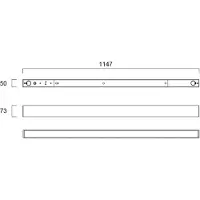 Sylvania LED-taklampa Otao, prismatisk, DALI, 830/840 Otao Linear, dimbar, Vitt / opal, Arbetsrum / kontor, Aluminium / grå / zink