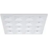 Sylvania LED-panel Quadro, 62,5 x cm, 840, Multipower Quadro, Vitt / opal, Arbetsrum / kontor, Metall