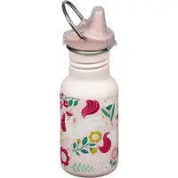 Klean Kanteen Kids' Classic Narrow 355ml (W/ Kid Sippy) Leaping Unicorns Pink