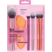 Real Techniques Everyday Essentials Pinsel + Miracle Complexion Sponge Sminkborstset 1 st