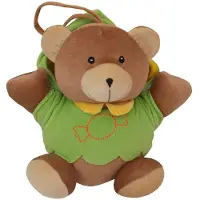 Baby Mix TK/P/1034-0700 nalle i grön kub plysch musikbox 46552