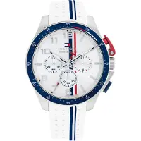 Tommy Hilfiger White Silicone Strap Chronograph Watch