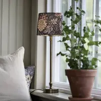 PR Home Bordslampa Liam Sofia Dahlia Brown, Multifärgad, Vardagsrum / matsal, Textil / tyger / siden, Bordslampa