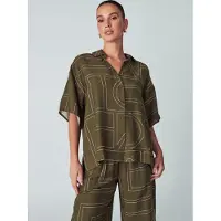 Willa Blus 'Diana' oliv / vit