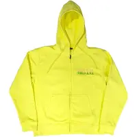 Ginza.se Nirvana: Unisex Zipped Hoodie/Sorbet Ray Happy Face (Neon Yellow) (Back Print) (Medium)