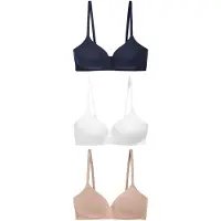 Next Behå beige / marinblå / vit