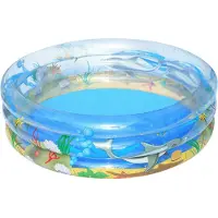 Bestway 51045, Uppblåsbar pool, 445 l, Rund, Vinyl, Transparent