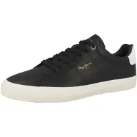 Pepe Jeans för män. PMS31076 Träningsskor Kenton Fresh svart (41), Karta, Nyckelband, Casual