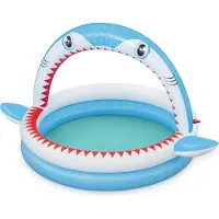 Bestway Barnpool m. Sprinkler - 163 x 127 cm - Sharktastic - - One Size - Barnpool