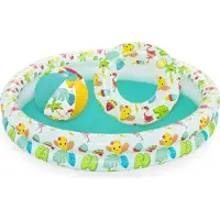 Bestway uppblåsbar pool med boll och badring / barnpool med strandboll och simring