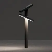 KLEWE Solcellslampa HELIOSTEPPER, Svart, Aluminium / grå / zink, Modern, Solcellslampor
