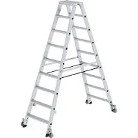 MUNK Günzburger Steigtechnik 41218 Aluminium Klappstege med trappsteg Arbetshöjd (max.): 3.75 m
