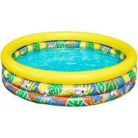 Bestway 51203 uppblåsbar basäng med tropiska växter 1,68 m x 38 cm
