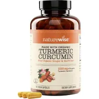 NatureWise , Ekologisk Turmeric Curcumin, 180 Vegansk Caps
