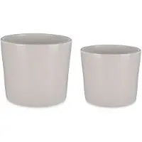 Usorteret Ibergarden keramikkrukor MINIMAL, 2 st Ø 22 och Ø 27 cm