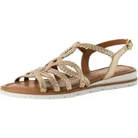 Tamaris Sandal brun / guld / vit