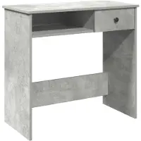 vidaXL Skrivbord betonggrå 80x40x75 cm konstruerat trä