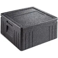 Antalis Termoskumbox fyrkantig 410x410x235 mm EPP svart Pizza 1 st livsmedelsgodkänd