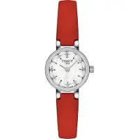 Tissot Kvartsverk 30 Meter Vattentålig Klocka 19,5 Mm Vit Urtavla Rostfritt Stålboett Läderarmband Damklockor T140.009.16.111.00 Regular Watch Box