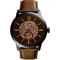 Fossil Analog klocka 'Townsman' sand / mörkbeige / brun / svart