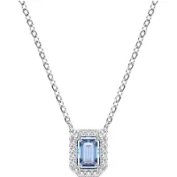 Swarovski Halsband 'Una' blå / silver / transparent