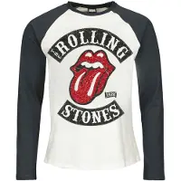 Ginza.se Rolling Stones: 1978 Tour Vintage White / Charcoal Large Baseball Jersey