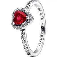 Pandora Timeless Ring Non-stackable Sparkling Red Elevated Heart ring 198421C02-58
