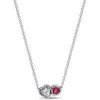 Pandora Classic Stone Halo hjärthalsband 393632C01-45
