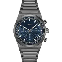 BOSS Grey-plated steel watch