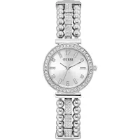 GUESS Analog klocka 'Gala' silver / transparent / vit