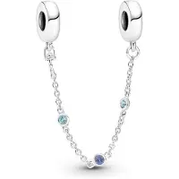 Pandora Moments Safety chain Triple Blue Stone säkerjetskedja 791688C01-05