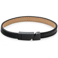 Calvin Klein Asymmetric Tag Leather Bracelet