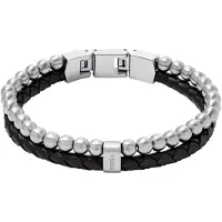Fossil Armband svart / silver