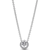 Pandora Timeless Sparkling round halo sterling silver halsband 391174C01-45