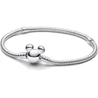 Pandora Disney x Mickey Mouse Clasp Moments Snake Chain Bracelet Sterling silver armband 593061C00-19