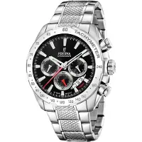 Festina Chrono Sport Rostfritt stål Svart Urtavla Quartz F20668-4 100M herrklocka svart
