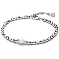 Pandora Timeless Pearl & Beads Sterling Silver pärlarmband 593173C01-16