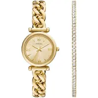 Fossil Carlie 3 hand Gold ES5387SET