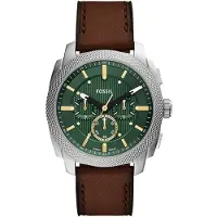 Fossil Analog klocka 'Machine' brun / grön / silver