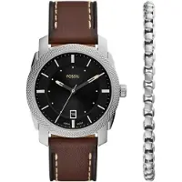 Fossil Analog klocka 'MACHINE' brun / mörkgrå / silver